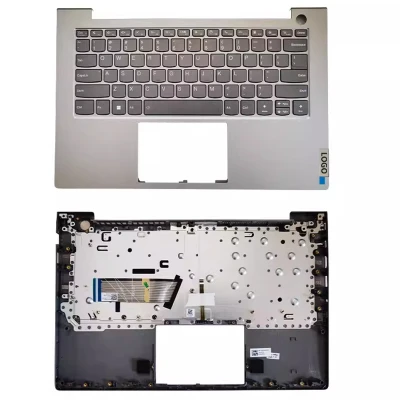 Lenovo K4E-ITL 6 14ITL 2021 2020 palmrest topcase cover C case gray backlit US keyboard