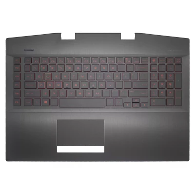 HP 17-CB, TPN-C144, L61636-001, red backlit US keyboard with palmrest - big