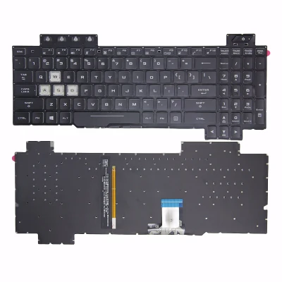 Asus FX80, FZ80, ZX80, GL703G, FX86, FX80S, FX504, FX505, FX95, FX705, black RGB backlit US keyboard