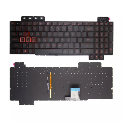 Asus FX80, FZ80, ZX80, GL703G, FX86, FX80S, FX504, FX505, FX95, FX705, red backlit US keyboard