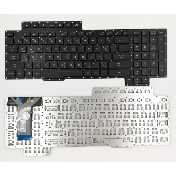 by high quality Asus G703, G703V, G703, G703VI, G703GL, RGB backlit Arabic AR keyboard 0KNB0-E612AR00 on laptop-keyboard.com