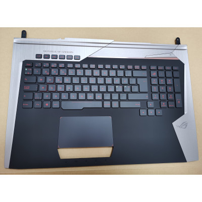 Asus G752 G752VM G752VS backlit Norwegian NE keyboard palmrest 90NB0D61-R30ND0
