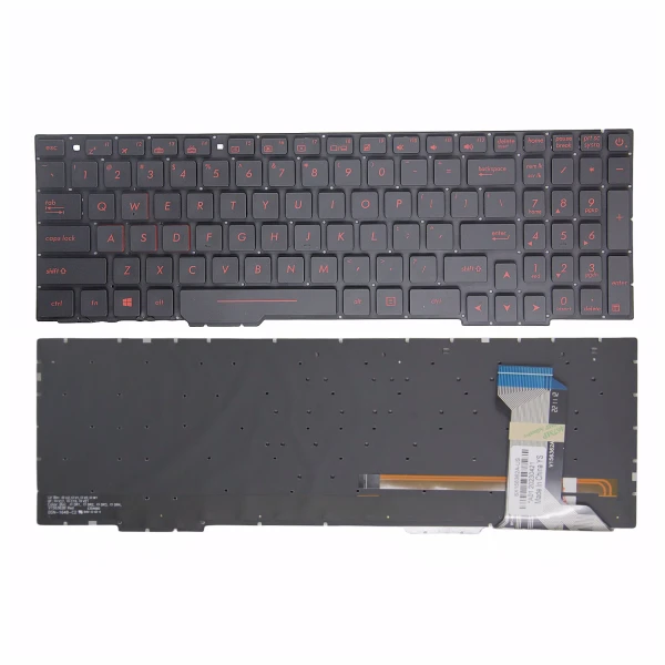 by high quality Asus GL553V ZX53 ZX73 FX53VD FX553 FX53 FZ53 GL753 đỏ đánh dấu bàn phím US on laptop-keyboard.com