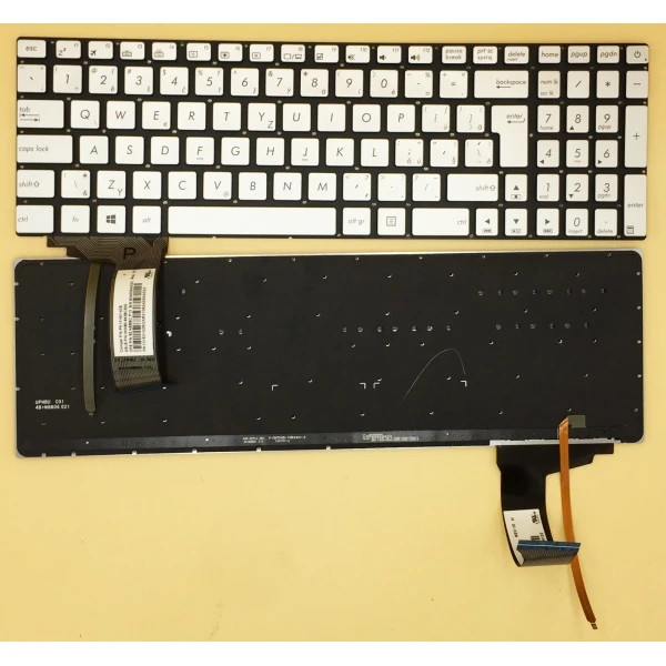 by high quality Asus N551 N552 N752 G551 GL551 N751 silver backlit Czech CZ keyboard 9Z.N8BBC.P13 on laptop-keyboard.com
