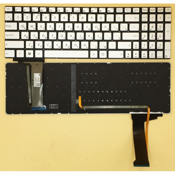 by high quality Asus N551 N552 N752 G551 GL551 N751 argint Iluminat din spate Russian RU tastatură on laptop-keyboard.com