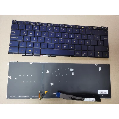 Asus UX390 UX390UA zils atpakaļskata Latīņu LA tastatūra ASM16B96LAJ528