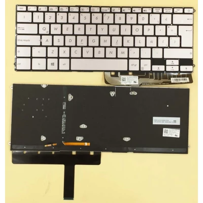 Asus UX490UA UX490 abu-abu backlit Latin LA keyboard 0KNB0-D633LA00