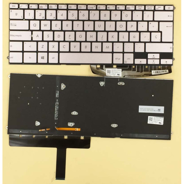 by high qulity Asus UX490UA UX490 gray backlit Spanish SP keyboard 0KNB0-D633SP00 on laptop-keyboard.com