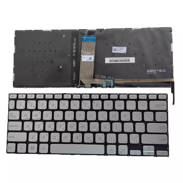 by high qulity Asus Vivobook X415 X415JA silver backlit Arabic AR keyboard on laptop-keyboard.com