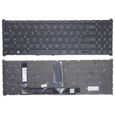 Acer Aspire A515-58M, A515-58MT, A515-58P, A515-58PT, hitam backlit US keyboard