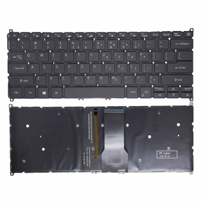 Acer Aspire 1 A114-21 A114-33 điện đen ngược lại bàn phím U.S.