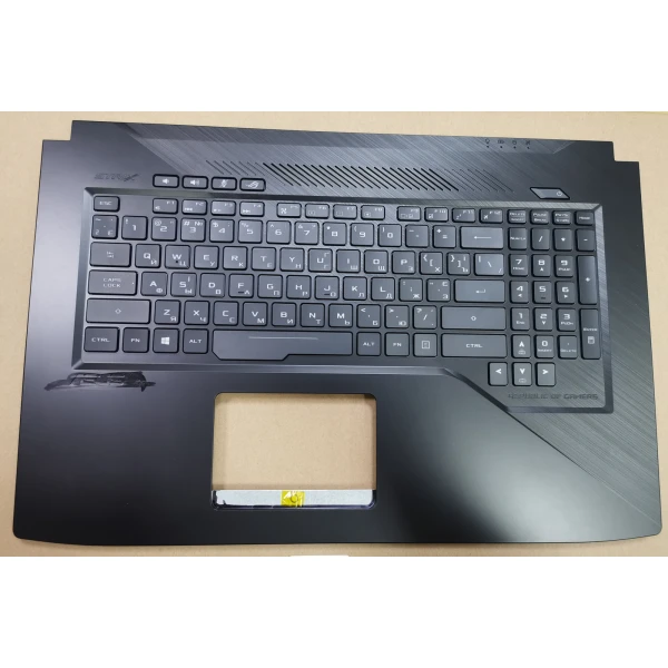 by high quality Asus GL703GE RGB backlit Russian RU UA keyboard palmrest 90NR00D2-R30UA0 90NR00D1-R30UA0 on laptop-keyboard.com