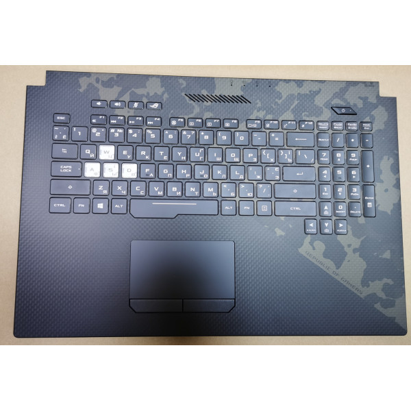 by high qulity Asus GL704GV RGB backlit Russian RU UA keyboard palmrest 90NR01Y1-R30UA0 on laptop-keyboard.com