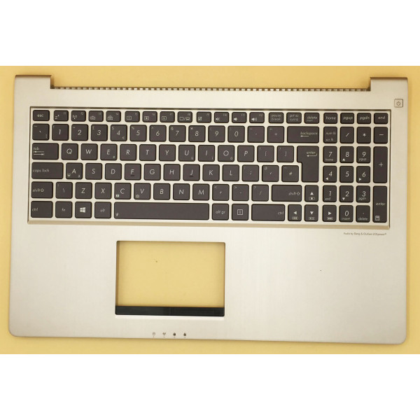by high qulity Asus UX51 UX51V silver gold backlit UK keyboard palmrest 90R-NWO1K1180Y on laptop-keyboard.com