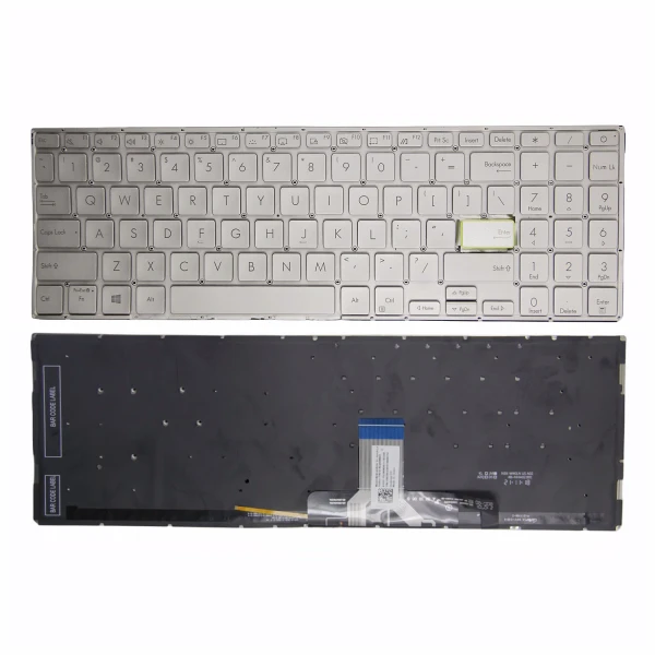 by high quality Asus VivoBook M5600I FL8850 L510 E510M silver backlit US keyboard on laptop-keyboard.com