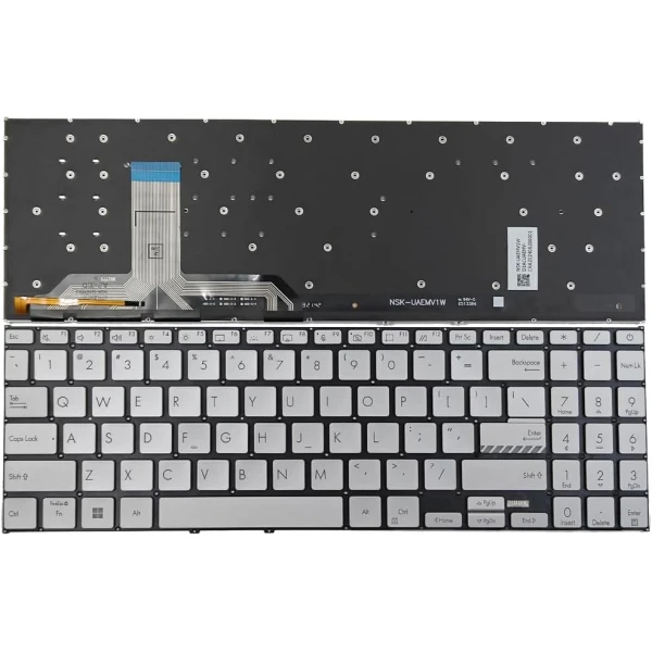 by high quality Asus Vivobook X1502 X1502Z X1502ZA, X1503 X1503Z X1503ZA ασημένιο πίσω φωτισμένο πληκτρολόγιο ΗΠΑ on laptop-keyboard.com
