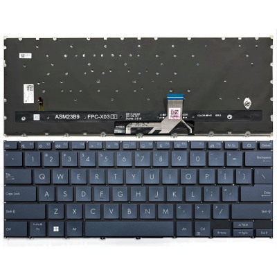Asus ZenBook 14 UX3405 UX3405CA UX3405MA Q415M backlit US keyboard blue Asus ZenBook 14 UX3405 UX3405CA UX3405MA Q415M backlit US keyboard blue