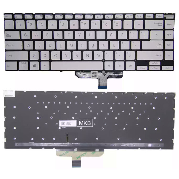by high qulity Asus Zenbook 14X UM5401Q UM5401QA backlit US keyboard silver on laptop-keyboard.com