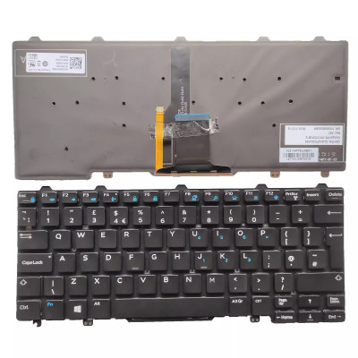 Dell Latitude E5270 E7270 XPS 12 inch E9250 backlit UK keyboard