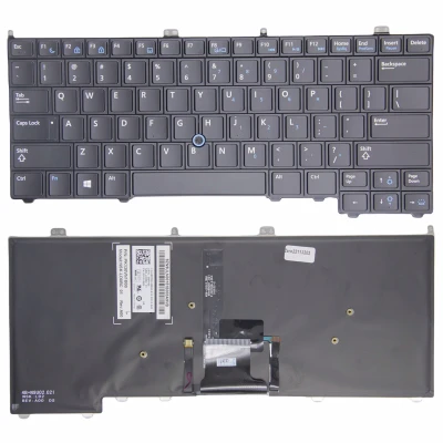 Dell Latitude E7420 E7240 E7440 dengan trackpoint backlit US keyboard