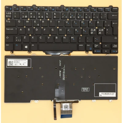 Dell XPS 12 9250 E7270 E5270 E5250 E7250 E7275 3150 3160 backlit Norwegian NE keyboard