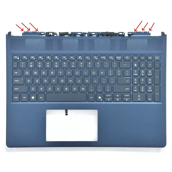 by high qulity Dell Alienware 16 16X Aurora AC16250 AC16251 backlit US keyboard palmrest 0VKM12 on laptop-keyboard.com