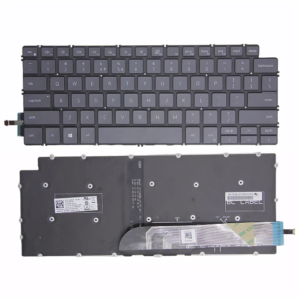 by high quality Dell Inspiron 13 5390 5391 7391 14 5493 5498 7490 7491 negru Iluminat din spate US tastatură original on laptop-keyboard.com