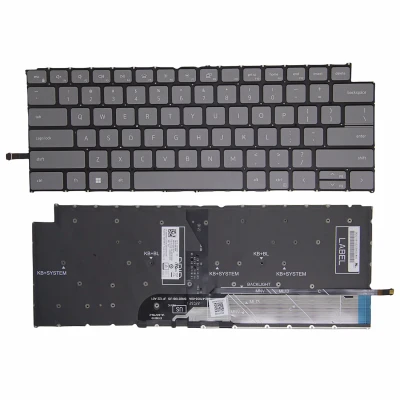 Dell Inspiron 5410 5415 5418 5420 5425, Vostro 13 5310 5320 5410 5415 abu-abu backlit US keyboard asli