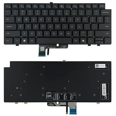 Dell Latitude 7340 7440 7640 0H3HT đen đánh dấu bàn phím US
