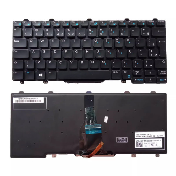 by high qulity Dell Latitude E5250 E5270 E7250 E7270 backlit Brazilian BR keyboard on laptop-keyboard.com