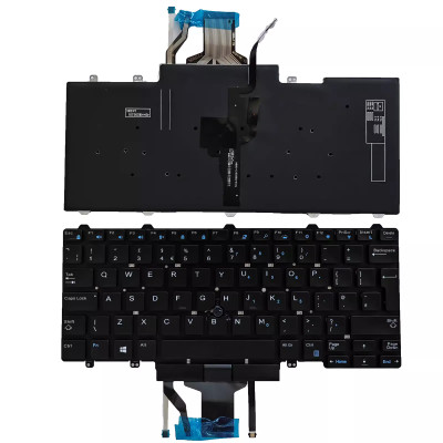 Dell Latitude E5450 E5470 E7450 E7470 trackpoint backlit UK keyboard