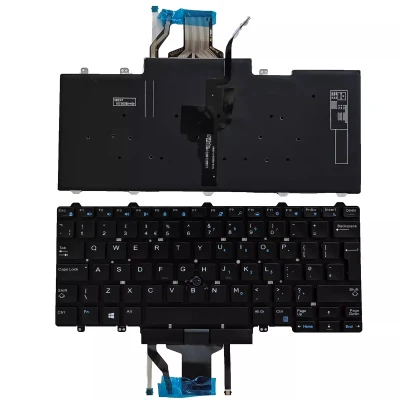 Dell Latitude E5450 E5470 E7450 E7470 trackpoint backlit UK keyboard