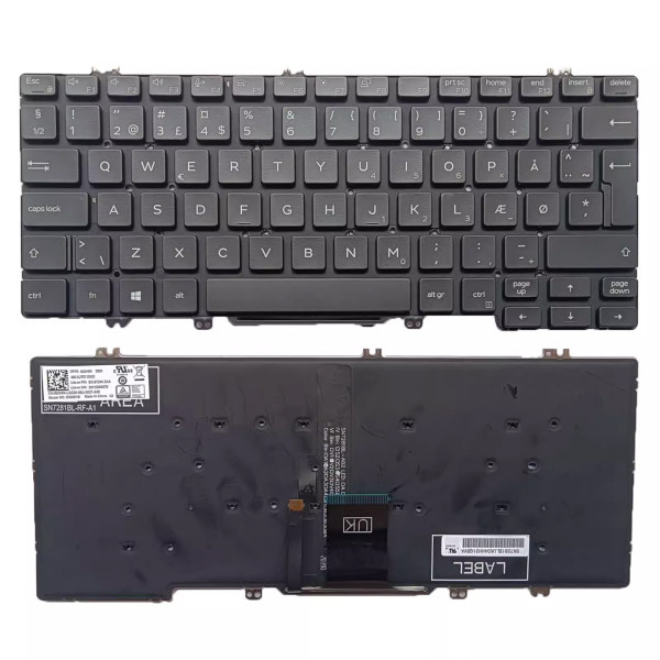 by high qulity Dell Latitude E7300 E5300 7300 5300 backlit Danish DM keyboard on laptop-keyboard.com