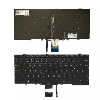 Dell Latitude E7300 E5300 7300 5300 backlit Norwegian NE keyboard