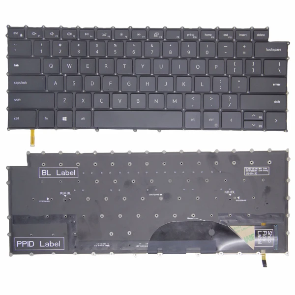 by high quality Dell XPS 9500 9510 9700 9710 9720 9730 P92F melna ASV tastatūra on laptop-keyboard.com