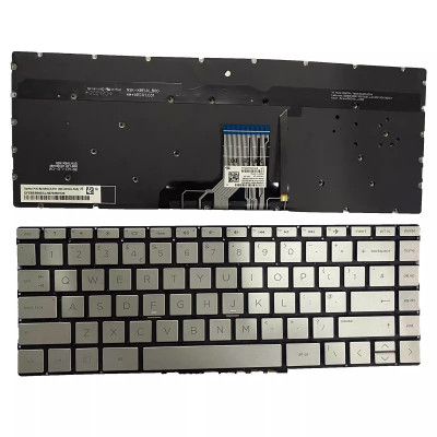 HP 13-W 13-AN TPN-I128 W133 W136 Q178 Q199 Q214 silver backlit UK keyboard