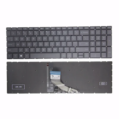 HP 15-DX 15-DS 15-DR 15-CS 15-DW 15T-DW μαύρο οπισθοφωτισμένο πληκτρολόγιο ΗΠΑ