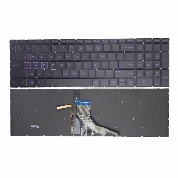by high quality HP 15-DX 15-DS 15-DR 15-CS 15-DW 15T-DW μοβ πίσω φωτισμένο πληκτρολόγιο ΗΠΑ on laptop-keyboard.com
