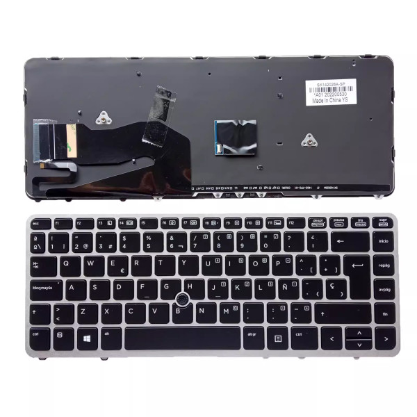 by high qulity HP 840 G1 G2 745 750 755 850 G1 G2 gray backlit Spanish SP keyboard on laptop-keyboard.com