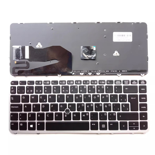 by high qulity HP 840 G1 G2 745 750 755 850 G1 G2 silver backlit Spanish SP keyboard on laptop-keyboard.com