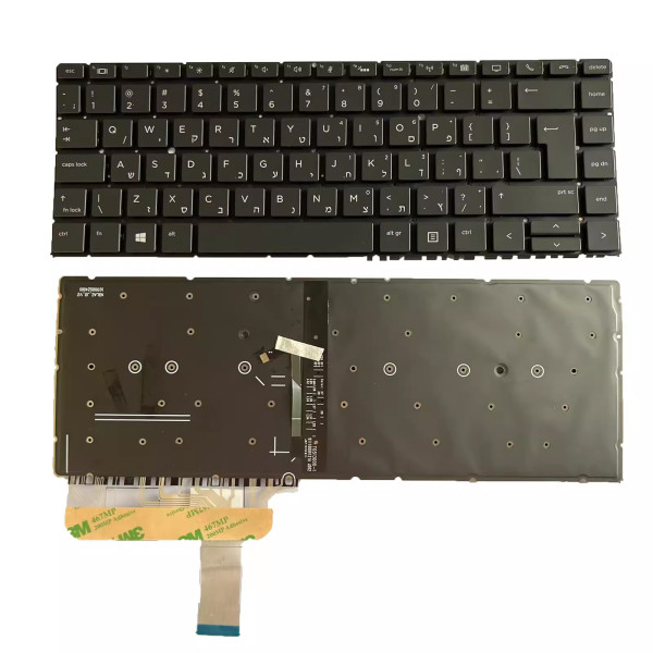 by high qulity HP EliteBook 1040 G4 1040 G5 black backlit Hebrew HB keyboard on laptop-keyboard.com