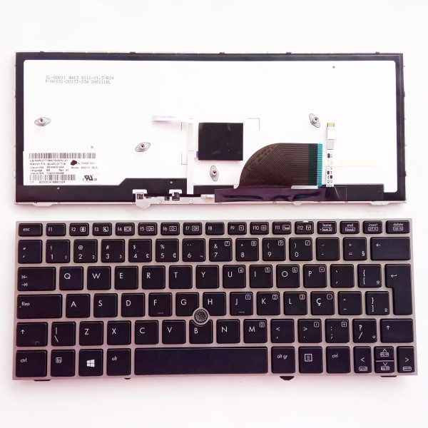 by high qulity HP EliteBook 2170 2170P SG-4930-2EA silver trackpoint backlit Brazilian BR keyboard on laptop-keyboard.com