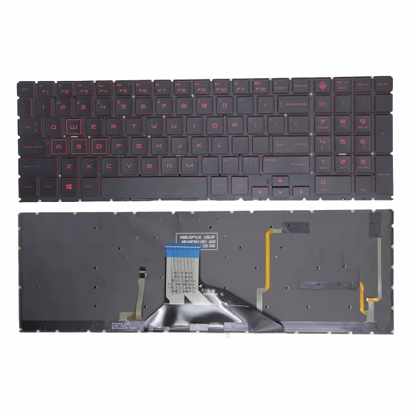 by high quality HP omen 15-DC 15T-DC 15-DH 15T-DH C143 Q211 red Iluminat din spate tastatură US tastatură on laptop-keyboard.com