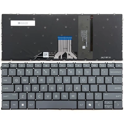 HP OmniBook 14- dia, 14- fp, 14t-fr, 16- au, 16- bf, 16- fb, backlit US keyboard abu-abu