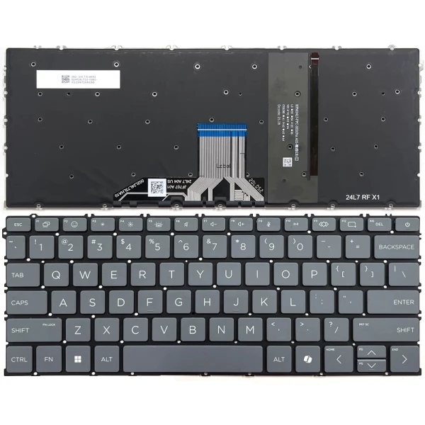 by high quality HP OmniBook 14- dia, 14- fp, 14t-fr, 16- au, 16- bf, 16- fb, backlit US keyboard abu-abu on laptop-keyboard.com