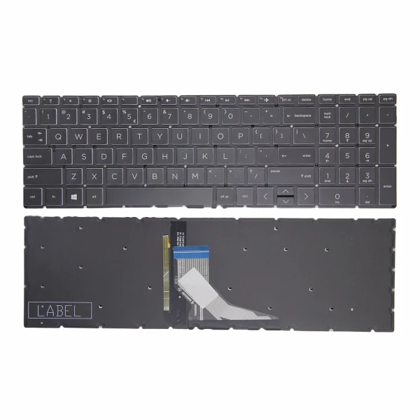 by high quality HP PAVILION Trò chơi 15-CX 15T-CX Crystal ngược lại bàn phím U.S. on laptop-keyboard.com