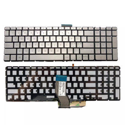 HP Pavilion 15-AB 15-AB000 15-AB100 15-AB200 silver backlit Norwegian NE NR keyboard