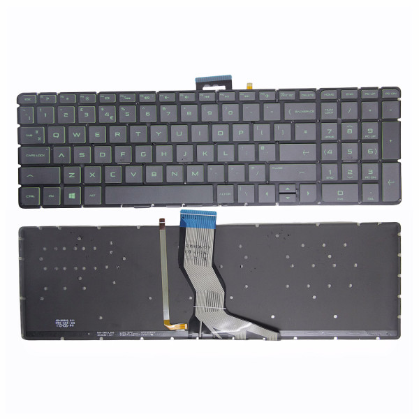 by high qulity HP Pavilion 15-AB 15T-AB 15Z-AB 15-AE 15T-AE 15-AH 15-AN 15-AK green backlit UK keyboard on laptop-keyboard.com