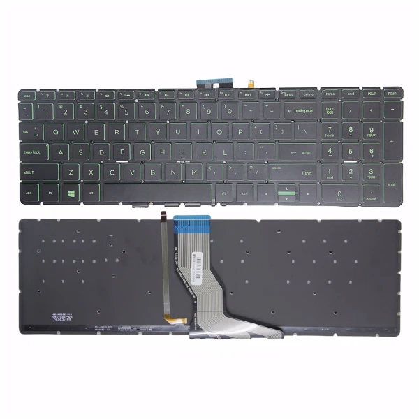 by high quality HP Pavilion 17-W 17T-W xanh lá cây ngược lại bàn phím US on laptop-keyboard.com