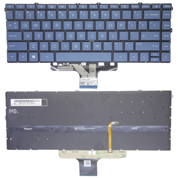 by high quality HP Pavilion x360 EP, 14T-EP blue backlit US keyboard on laptop-keyboard.com